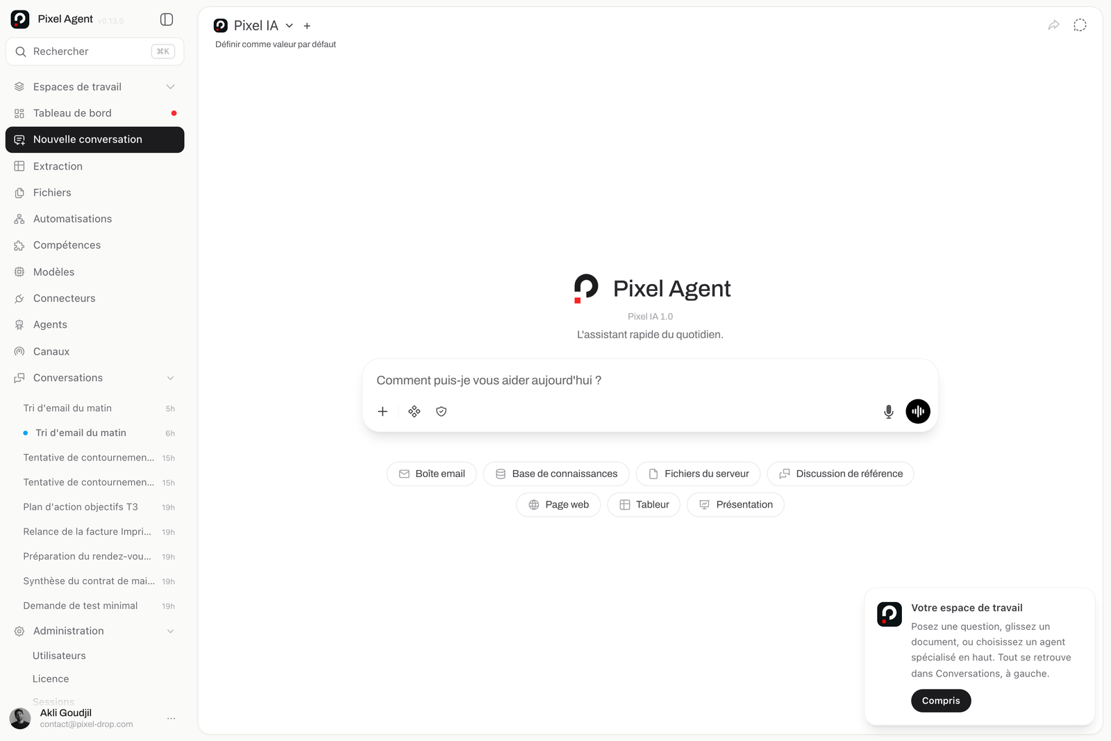 Parler à un agent